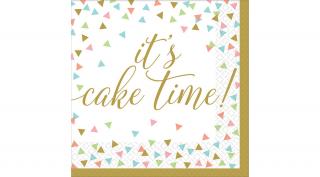 Confetti Fun - Happy Birthday It's cake time! szalvéta 33x33 cm-es, 36db/cs