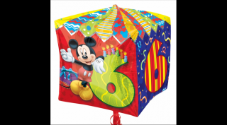 Cubez - 38 cm-es Mickey 6th Birthday fólia lufi
