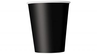 Fekete papírpohár - 266 ml, 8 db / csomag