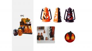 Halloween kehely formájú gyertyatartó - koponyás, ledes