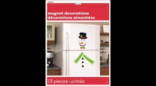 Hóember hűtődekoráció mágnes 13 részes