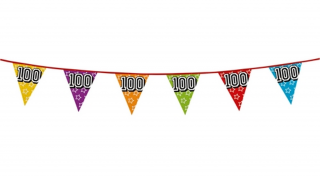 Hologramos zászló 100. születésnapra - 8 m, 16 zászlóval