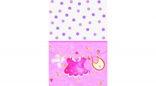 It's a girl rózsaszín műanyag asztalterítő - 137 cm x 213 cm