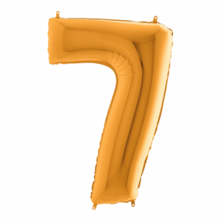 MegaShape - arany színű 7-es szám fólia lufi