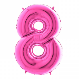 MegaShape - pink 8-as szám fólia lufi