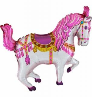 Mini - Pink cirkuszi ló fólia lufi