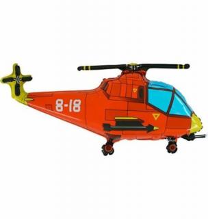Mini - Piros helikopter fólia lufi