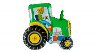 Mini - Zöld traktor fólia lufi