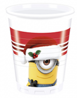 Minion Xmas műanyag pohár 200 ml 8 db/cs