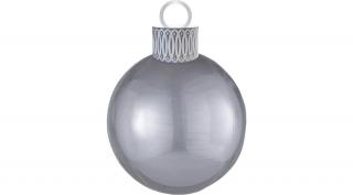 Orbz XXL - 38 cm x 50 cm-es karácsonyfa dísz alakú, ezüst színű fólia lufi