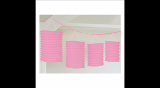 Pink girland lampion 365 cm