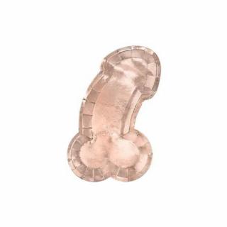 Same penis forever rosegold tányér - 26,5 cm x 15,5 cm, 6 db / csomag