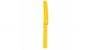 Sárga műanyag kés készlet, 10 db