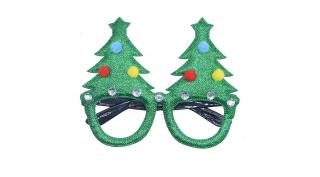 Strasszos karácsonyfa szemüveg 4 színben