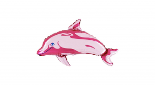 SuperShape - Delfin rózsaszín fólia lufi, 80 cm