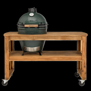Big Green Egg eukaliptusz asztal görgővel -> Large