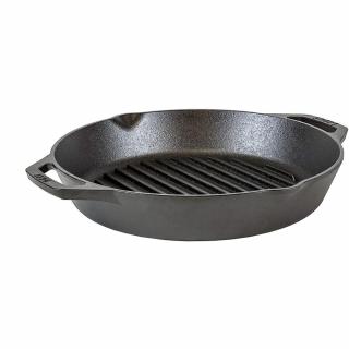 Lodge öntöttvas serpenyő, 30 cm, bordázott