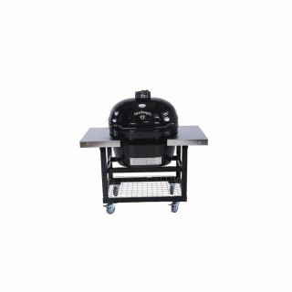 Primo Oval 400 XL kerámia grillsütő, Jack Daniel's Edition, munkaasztallal