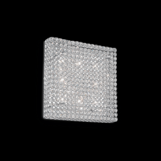 ADMIRAL modern kristály mennyezeti lámpa, króm, nyolcas