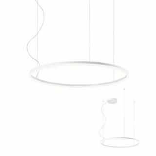 ANILLOS minimál LED csillár matt fehér/opál, 80cm