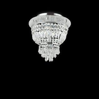 DUBAI klasszikus kristály mennyezeti lámpa, króm, 3-as