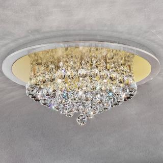GLORIA modern kristály mennyezeti lámpa, 50cm, arany