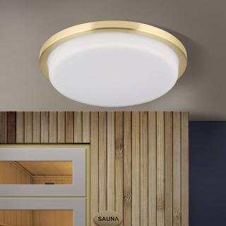 LEROX modern LED mennyezeti lámpa, 30 cm, matt réz