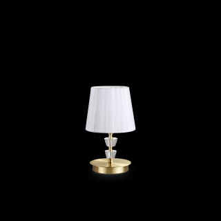 PEGASO modern kristály asztali lámpa, matt réz, kis méret