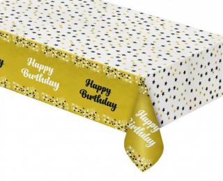 Arany színű asztalterítő születésnapra