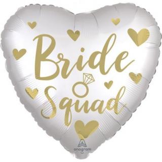 Esküvői fólia lufi, Bride Squad, felirattal