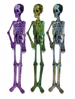 Fali dekor csontváz, hologramos, 150 cm, 2 színben