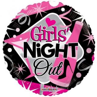 Girls night out,feliratos fólia lufi,lánybúcsúra,18"/46cm
