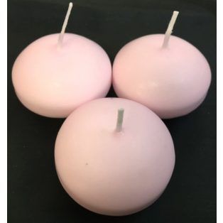 Halvány rózsaszín úszó gyertya, 5 x 3,5 cm, 10 db