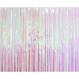 Irizáló lila Lametta fólia függöny, 100 x 200 cm