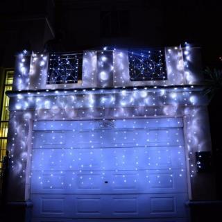 Karácsonyi fényfüggöny led világítás,2x3m,hideg és meleg fehér.