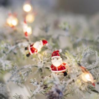 karácsonyi mikulás tündérfény világítás, meleg fehér, 1 m