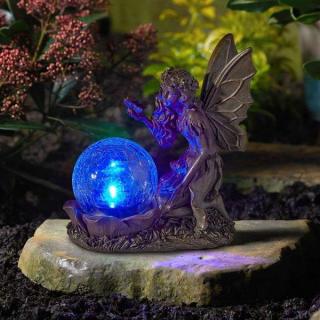 Led Tündér szolár világítás, színváltós, 19 cm