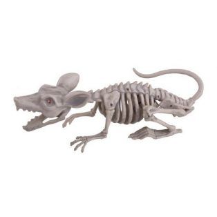 Patkány csontváz, világító szemekkel, 38 cm