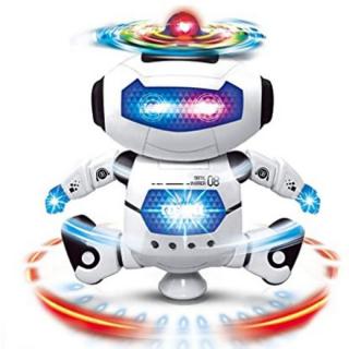 Táncoló robot,fény-és hang hatással,elemes,16x22 cm.