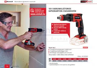 Einhell TE-DY 18 Li-Solo akkus gipszkartoncsavarozó  (4259980)