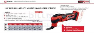 Einhell TE-MG 18 Li Solo VARRITO  PXC akkus multicsiszoló (4465160)