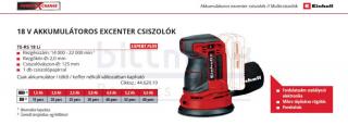 Einhell TE-RS 18 Li Solo Excentercsiszoló (4462010)