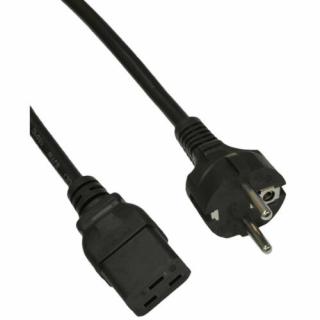 Akyga Server power cable AK-UP-01 IEC C19 CEE 7/7 250V/50Hz 1.8m Fekete 1,8 M CEE7/7 C19 csatlakozó (C7487343)