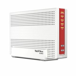 AVM FRITZ!Box 6591 Cable Int. for Luxembourg vezetéknélküli router Gigabit Ethernet Kétsávos (2,4 GHz / 5 GHz) Vörös, Fehér (20002857)