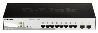 D-Link DGS-1210-08P hálózati kapcsoló L2 Gigabit Ethernet (10/100/1000) Ethernet-áramellátás (PoE) támogatása Fekete (DGS-1210-08P)