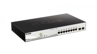 D-Link DGS-1210-10MP hálózati kapcsoló Vezérelt L2/L3 Gigabit Ethernet (10/100/1000) Ethernet-áramellátás (PoE) támogatása Fekete (DGS-1210-10MP)