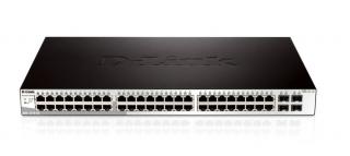 D-Link DGS-1210-52 hálózati kapcsoló Vezérelt L2 Gigabit Ethernet (10/100/1000) 1U Fekete (DGS-1210-52)