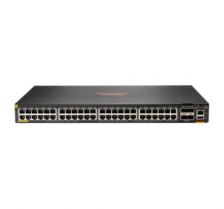 Hewlett Packard Enterprise Aruba 6200F 48G Class4 PoE 4SFP+ 370W Vezérelt L3 Gigabit Ethernet (10/100/1000) Ethernet-áramellátás (PoE) támogatása 1U Fekete (JL727A)