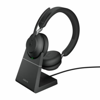 Jabra Evolve2 65, MS Stereo Headset Vezeték nélküli Fejpánt Iroda/telefonos ügyfélközpont USB A típus Bluetooth Fekete (26599-999-989)