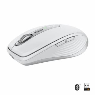 Logitech MX Anywhere 3 Compact Performance - Right-hand - RF Wireless+Bluetooth - 4000 DPI - Grey - White (910-005989)